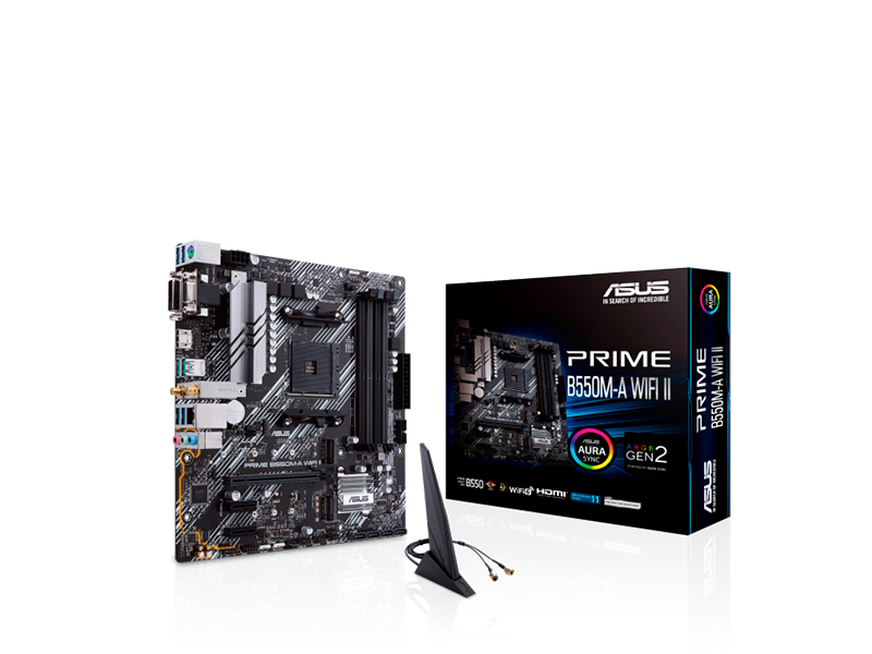 PLACA ASUS PRIME B550M-A WIFI II SOCKET AM4 AMD B550 DDR4 MICRO ATX 
